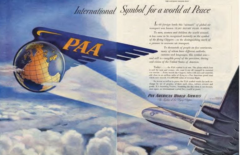 Pan Am ad from 1945