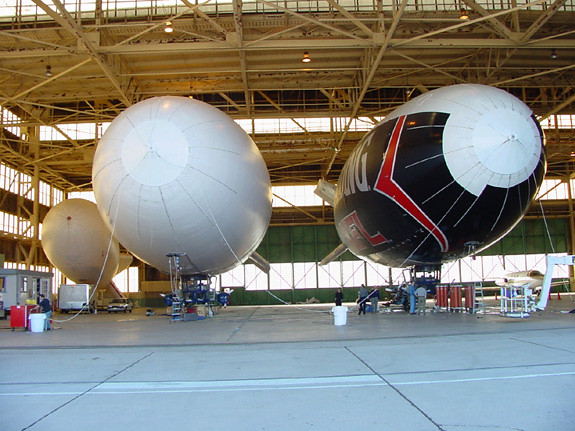 XFL 40B Airship in hangar
